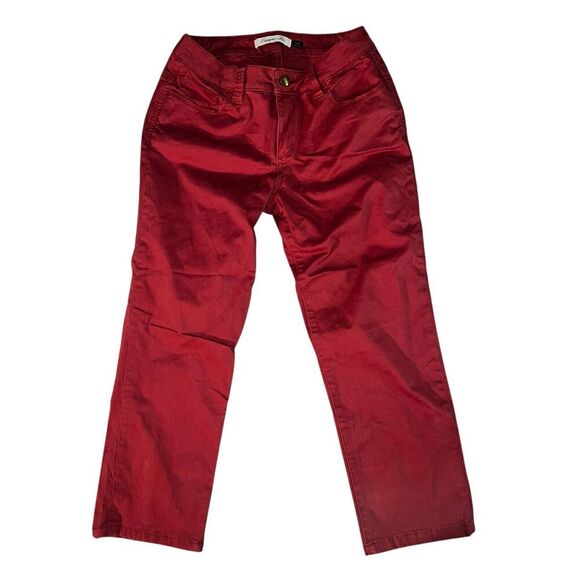 Christopher blue Chloe mid rise skinny crop  sz 4 red Coastal Summer Dopamin - Picture 1 of 7
